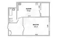 Wohnung 1 zimmer 40 m² Muchaviecki sielski Saviet, Belarus