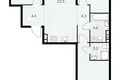 3 room apartment 81 m² Moscow, Russia