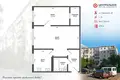 Квартира 2 комнаты 44 м² Минск, Беларусь