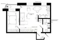 2 room apartment 46 m² Rahachow, Belarus