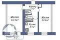 2 room apartment 44 m² Baranavichy, Belarus