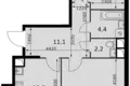 Квартира 2 комнаты 64 м² Развилка, Россия