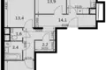 Квартира 3 комнаты 76 м² Развилка, Россия