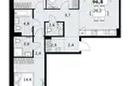 3 room apartment 97 m² Kommunarka, Russia
