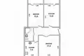 3 room apartment 62 m² Lieninski, Belarus