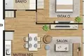 1 bedroom apartment 59 m² Kadikoey, Turkey