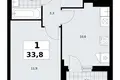 Appartement 1 chambre 34 m² Kommunarka, Russie