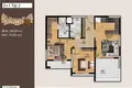 2 bedroom apartment 64 m² Mezitli, Turkey