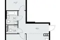 2 room apartment 56 m² poselenie Sosenskoe, Russia