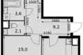 Appartement 2 chambres 66 m² Razvilka, Russie