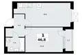 Appartement 1 chambre 47 m² Kommunarka, Russie