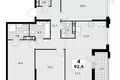 4 room apartment 93 m² Moscow, Russia