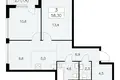 Wohnung 3 zimmer 58 m² Südwestlicher Verwaltungsbezirk, Russland