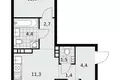 3 room apartment 58 m² Moscow, Russia