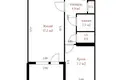1 room apartment 35 m² Minsk, Belarus