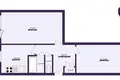 2 room apartment 45 m² Minsk, Belarus