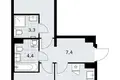 Квартира 2 комнаты 59 м² район Троицк, Россия