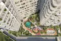 Complejo residencial New complex of furnished apartments Cove Grand with swimming pools, lounge areas and mini golf, Dubailand, Dubai, UAE