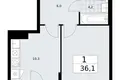 Mieszkanie 1 pokój 36 m² Troick, Rosja
