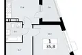 1 room apartment 36 m² Vnukovo, Russia