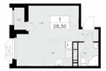 Mieszkanie 1 pokój 28 m² poselenie Sosenskoe, Rosja