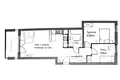 2 bedroom apartment 58 m² Krobia, Poland