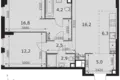 Apartamento 3 habitaciones 66 m² Moscú, Rusia