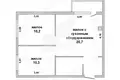 Appartement 3 chambres 49 m² Muchaviecki sielski Saviet, Bélarus