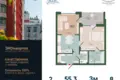 Wohnung 1 zimmer 55 m² Kaliningrad, Russland