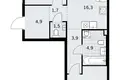 Квартира 2 комнаты 59 м² район Троицк, Россия