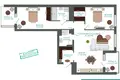 Квартира 3 комнаты 76 м² Минск, Беларусь