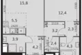 Mieszkanie 2 pokoi 54 m² Moskwa, Rosja