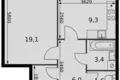 Mieszkanie 1 pokój 42 m² Razvilka, Rosja