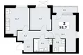 Wohnung 2 zimmer 53 m² Kommunarka, Russland