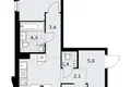 Квартира 2 комнаты 59 м² район Троицк, Россия