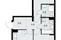 2 room apartment 59 m² Kommunarka, Russia