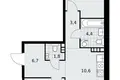 3 room apartment 60 m² poselenie Sosenskoe, Russia