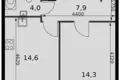 Wohnung 1 zimmer 42 m² Nordwestlicher Verwaltungsbezirk, Russland