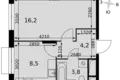 Квартира 1 комната 33 м² Развилка, Россия