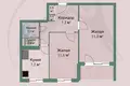 Квартира 2 комнаты 47 м² Минск, Беларусь