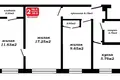 3 room apartment 56 m² Minsk, Belarus