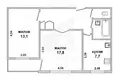 2 room apartment 53 m² Muchaviecki sielski Saviet, Belarus