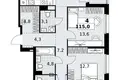 Wohnung 4 zimmer 115 m² Kommunarka, Russland
