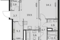 Mieszkanie 3 pokoi 87 m² Moskwa, Rosja