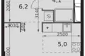 1 room studio apartment 30 m² Moscow, Russia