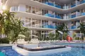 Complejo residencial New residence Samana Lake Views with swimming pools and lounge areas close to a highway, Production City, Dubai, UAE