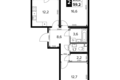 Квартира 2 комнаты 59 м² Юго-Западный административный округ, Россия