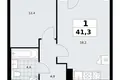 1 room apartment 41 m² Kommunarka, Russia