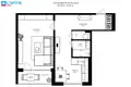 Квартира 1 комната 33 м² Вильнюс, Литва