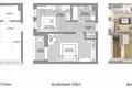 2 room apartment 43 m² Minsk, Belarus